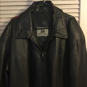 Slightly worn leather jacket